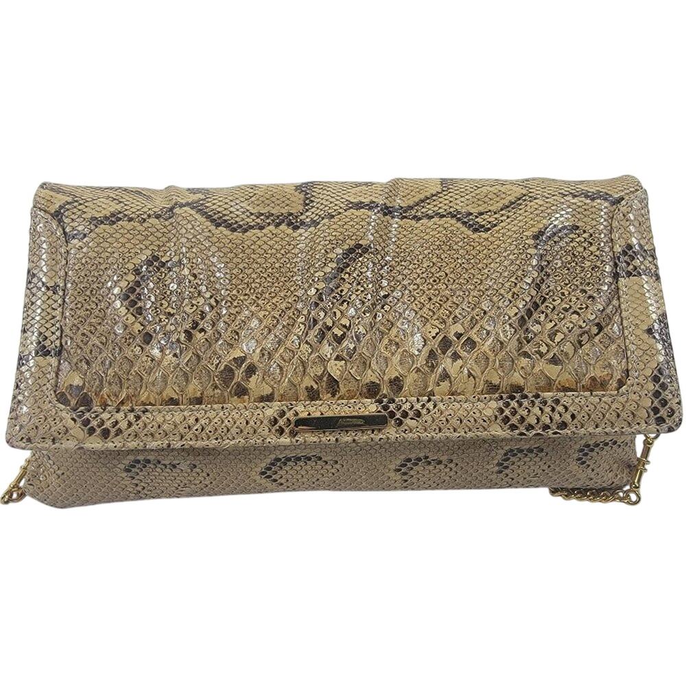 Vintage Susan Gail Genuine Snakeskin Shoulder Bag Leather Drop 14" - Picture 4 of 9